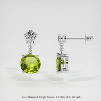 <span>2.02</span>&nbsp;<span class="tooltip-light">Ct.Tw.<span class="tooltiptext">Total Carat Weight</span></span> Gemstone Earrings, 14K White Gold 2