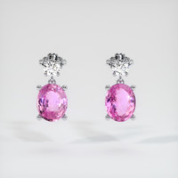 <span>5.03</span>&nbsp;<span class="tooltip-light">Ct.Tw.<span class="tooltiptext">Total Carat Weight</span></span> Sapphire Earrings, 18K White Gold 1