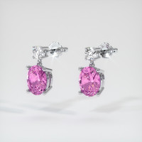 <span>5.03</span>&nbsp;<span class="tooltip-light">Ct.Tw.<span class="tooltiptext">Total Carat Weight</span></span> Sapphire Earrings, 18K White Gold 3