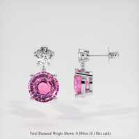 <span>3.48</span>&nbsp;<span class="tooltip-light">Ct.Tw.<span class="tooltiptext">Total Carat Weight</span></span> Sapphire Earrings, 18K White Gold 2