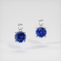 <span>0.74</span>&nbsp;<span class="tooltip-light">Ct.Tw.<span class="tooltiptext">Total Carat Weight</span></span> Sapphire Earrings, 18K White Gold 1