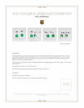 Emerald Earrings 0.80 Ct.Tw.Total Carat Weight, 18K White Gold Appraisal