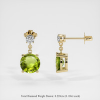 <span>2.02</span>&nbsp;<span class="tooltip-light">Ct.Tw.<span class="tooltiptext">Total Carat Weight</span></span> Gemstone Earrings, 14K Yellow Gold 2