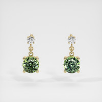 <span>1.35</span>&nbsp;<span class="tooltip-light">Ct.Tw.<span class="tooltiptext">Total Carat Weight</span></span> Gemstone Earrings, 14K Yellow Gold 1