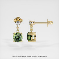 <span>1.35</span>&nbsp;<span class="tooltip-light">Ct.Tw.<span class="tooltiptext">Total Carat Weight</span></span> Gemstone Earrings, 14K Yellow Gold 2