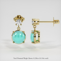 <span>1.00</span>&nbsp;<span class="tooltip-light">Ct.Tw.<span class="tooltiptext">Total Carat Weight</span></span> Gemstone Earrings, 14K Yellow Gold 2