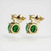 <span>3.23</span>&nbsp;<span class="tooltip-light">Ct.Tw.<span class="tooltiptext">Total Carat Weight</span></span> Emerald Earrings, 18K Yellow Gold 4