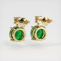 <span>2.49</span>&nbsp;<span class="tooltip-light">Ct.Tw.<span class="tooltiptext">Total Carat Weight</span></span> Emerald Earrings, 18K Yellow Gold 4