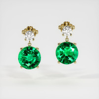 Emerald Earrings 2.00 Ct.Tw.Total Carat Weight, 18K Yellow Gold Preview