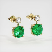 Emerald Earrings 2.00 Ct.Tw.Total Carat Weight, 18K Yellow Gold Preview
