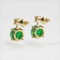 Emerald Earrings 2.00 Ct.Tw.Total Carat Weight, 18K Yellow Gold Preview