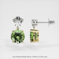 <span>5.53</span>&nbsp;<span class="tooltip-light">Ct.Tw.<span class="tooltiptext">Total Carat Weight</span></span> Gemstone Earrings, 14K Yellow & White 2