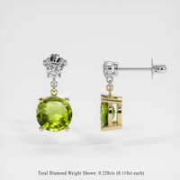 <span>2.02</span>&nbsp;<span class="tooltip-light">Ct.Tw.<span class="tooltiptext">Total Carat Weight</span></span> Gemstone Earrings, 14K Yellow & White 2