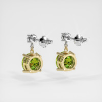 <span>2.02</span>&nbsp;<span class="tooltip-light">Ct.Tw.<span class="tooltiptext">Total Carat Weight</span></span> Gemstone Earrings, 14K Yellow & White 4