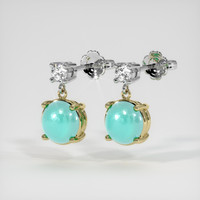 1.90 Ct.Tw. Gemstone Earrings, 14K Yellow & White 3
