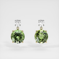 5.53 Ct.Tw. Gemstone Earrings, 18K Yellow & White 1