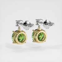 5.53 Ct.Tw. Gemstone Earrings, 18K Yellow & White 4