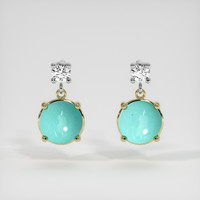 1.90 Ct.Tw. Gemstone Earrings, 18K Yellow & White 1