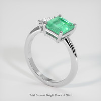 1.38 Ct. Emerald Ring, Platinum 950 2