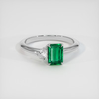 0.90 Ct. Emerald Ring, Platinum 950 1