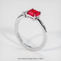 1.22 Ct. Ruby Ring, Platinum 950 2