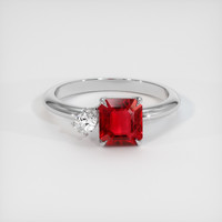 1.26 Ct. Ruby Ring, Platinum 950 1