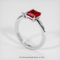 1.26 Ct. Ruby Ring, Platinum 950 2