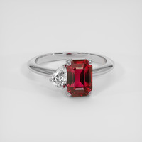 2.52 Ct. Ruby Ring, Platinum 950 1