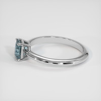 1.12 Ct. Greenish Blue Sapphire Ring, Platinum 950 4
