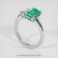 1.44 Ct. Emerald Ring, Platinum 950 2