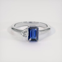 0.94 Ct. Blue Sapphire Ring, Platinum 950 1