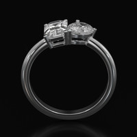 1.03 Ct. White Sapphire Ring, Platinum 950 3