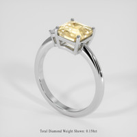 2.51 Ct. Yellow Sapphire Ring, Platinum 950 2