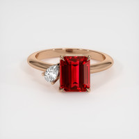 3.18 Ct. Ruby Ring, 14K Rose Gold 1