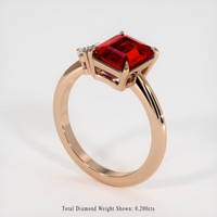 3.18 Ct. Ruby Ring, 14K Rose Gold 2