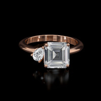 1.88 Ct. White Sapphire Ring, 14K Rose Gold 1