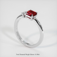 0.89 Ct. Ruby Ring, 10K White Gold 2