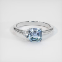 1.58 Ct. Sapphire Ring, 14K White Gold 1
