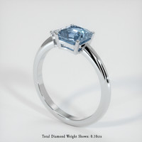 1.58 Ct. Sapphire Ring, 14K White Gold 2