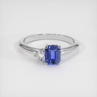 0.99 Ct. Sapphire Ring, 14K White Gold 1