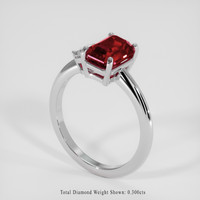 2.52 Ct. Ruby Ring, 14K White Gold 2