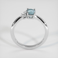 1.12 Ct. Greenish Blue Sapphire Ring, 14K White Gold 3