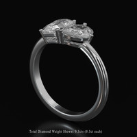 1.03 Ct. Sapphire Ring, 14K White Gold 2
