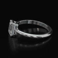 1.03 Ct. Sapphire Ring, 14K White Gold 4