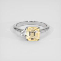 2.51 Ct. Yellow Sapphire Ring, 14K White Gold 1
