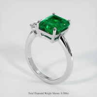 3.66 Ct. Emerald Ring, 18K White Gold 2