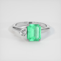 1.38 Ct. Emerald Ring, 18K White Gold 1