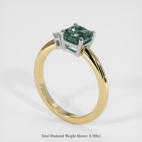 1.75 Ct. Bluish Green Sapphire Ring, 18K White & Yellow 2