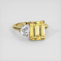 3.33 Ct. Yellow Citrine Ring, 10K Yellow Gold 1