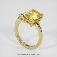 3.33 Ct. Yellow Citrine Ring, 10K Yellow Gold 2